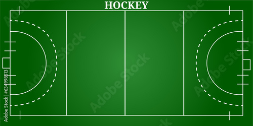 Hockey field, tactic board, top view