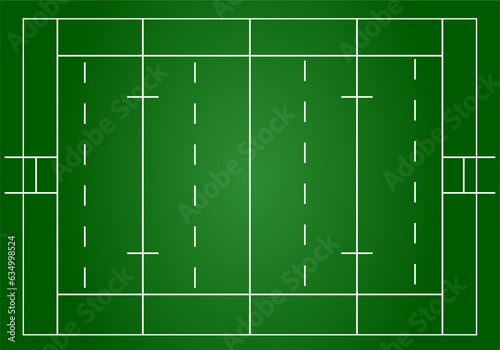 Rugby field, tactic board top view photo