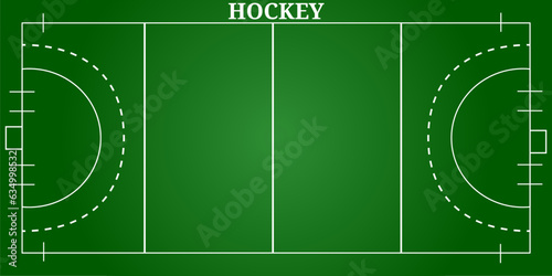 Hockey field, tactic board, top view