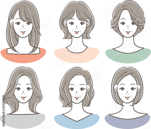 微笑む40〜50代女性のアイコン
