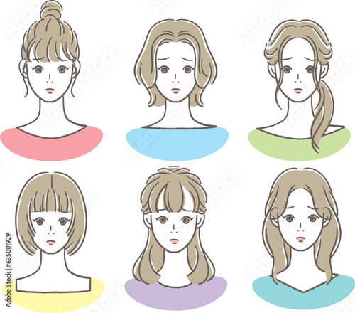 困った顔の20〜30代女性のアイコン