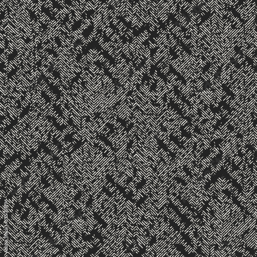 Charcoal Irregularly Textured Herringbone Pattern