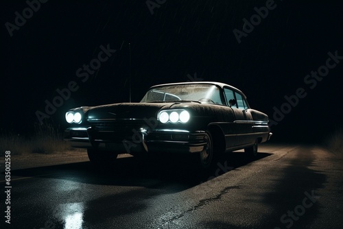Nighttime car. Generative AI © Noah
