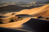 Desert sand hills. Generative AI