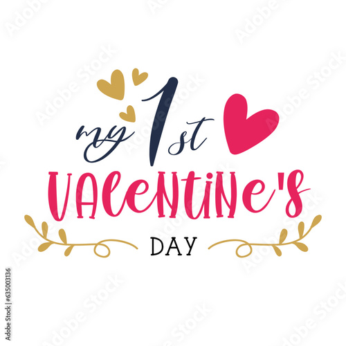 My first holiday Baby vector Hand drawn typography poster. T shirt calligraphic design. Vector illustration