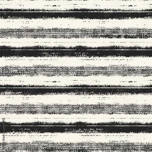 Monochrome Broken Textured Striped Pattern