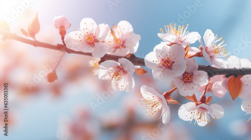 Beautiful floral spring abstract background of nature Generative Ai