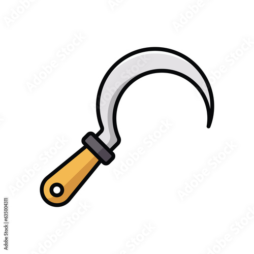 sickle icon vector design template in white background