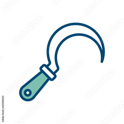 sickle icon vector design template in white background