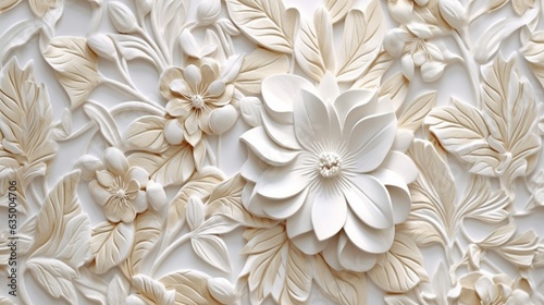 Beautiful texture of paper Wallpaper embossed in form Generative Ai