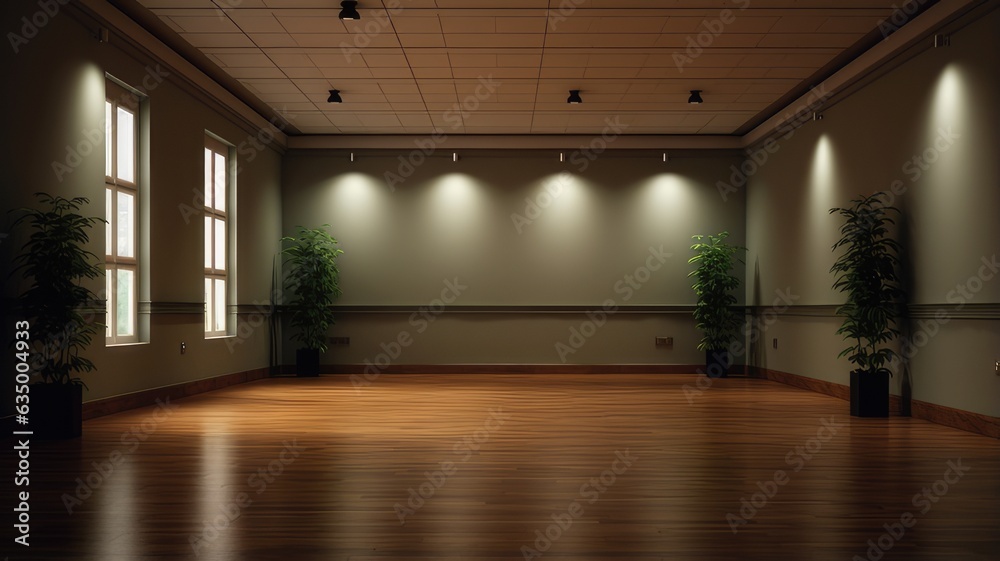 Lights turning off automatically in an empty room, illustrating the concept of smart energy systems that conserve electricity