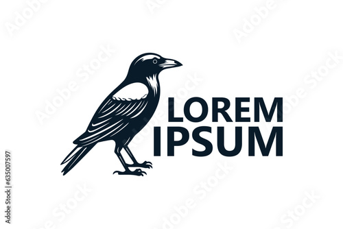 Crow logo template design vector