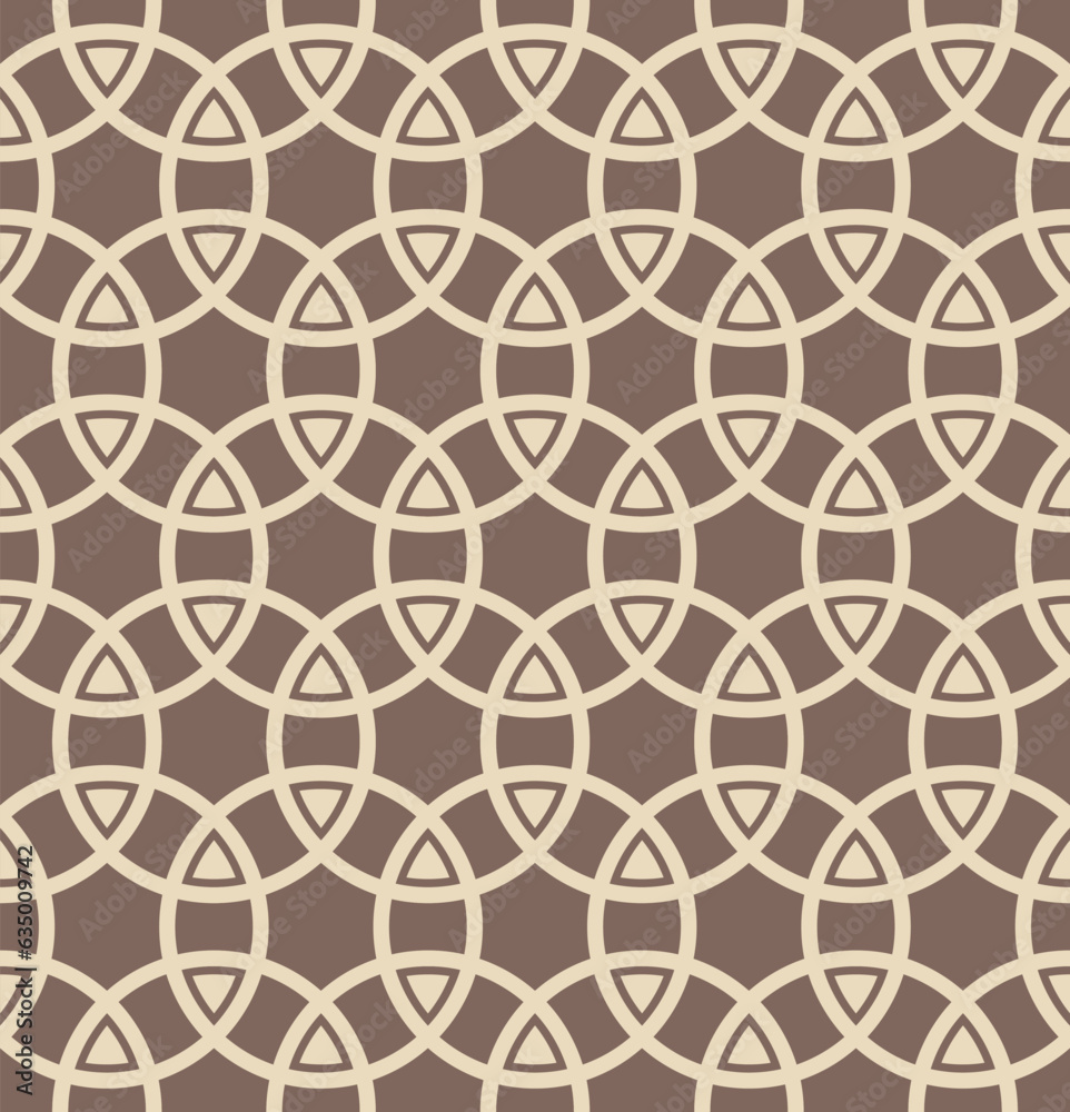 Fototapeta premium Japanese Overlap Circle Vector Seamless Pattern