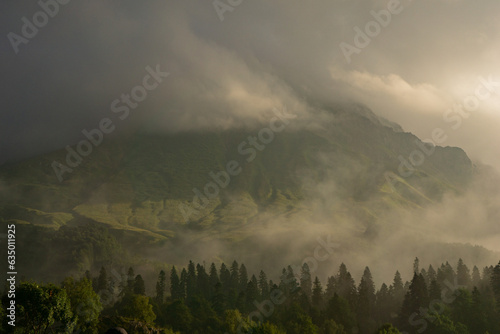 mountain, sky, landscape, nature, mountains, alps, clouds, summer, forest, panorama, travel, snow, hill, view, green, valley, cloud, grass, alpine, panoramic, peak, hiking, europe, outdoors, trees