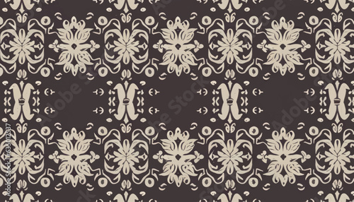 Vector damask seamless ornament on background. Floral ornament on background. Elegant texture for wallpapers and backgrounds. Wallpaper pattern. Vector illustration vector illustration
