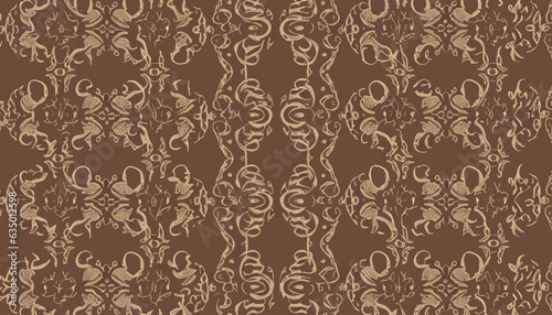 Vector damask seamless ornament on background. Floral ornament on background. Elegant texture for wallpapers and backgrounds. Wallpaper pattern. Vector illustration vector illustration 