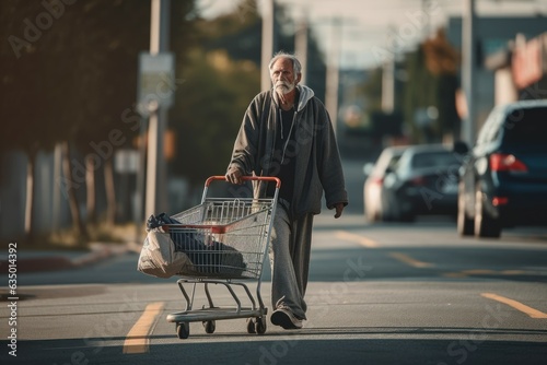 Poor man street. Generate Ai
