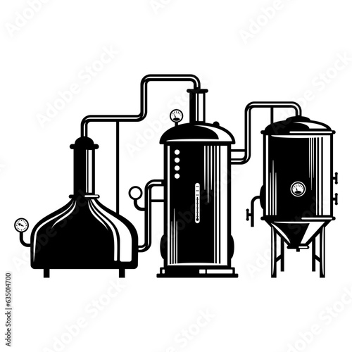 Craft beer fermentation tanks