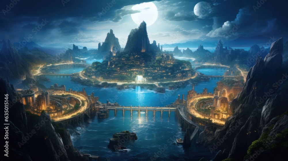 Fototapeta premium Atlantis island