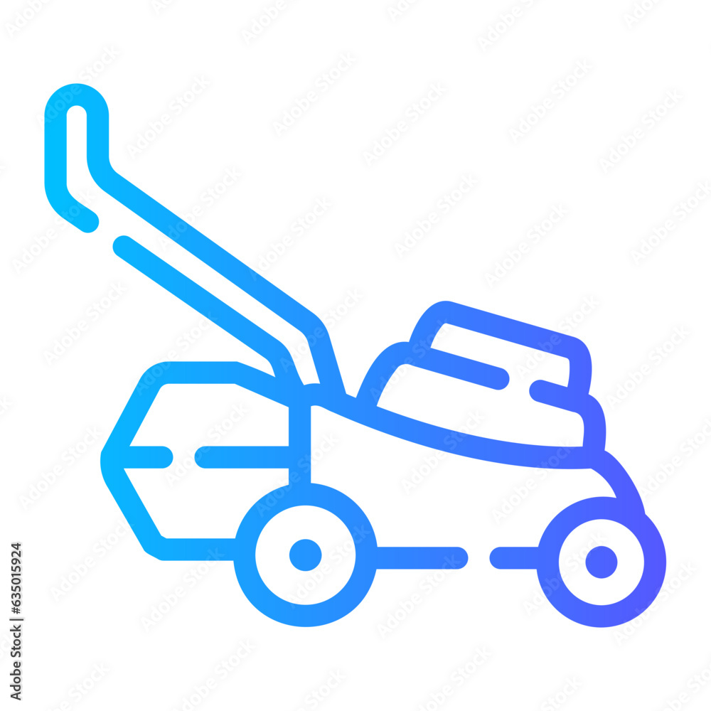 lawn mower Line Gradient Icon