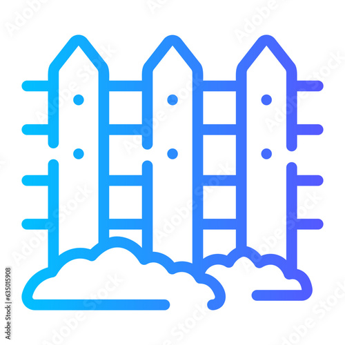 fence Line Gradient Icon