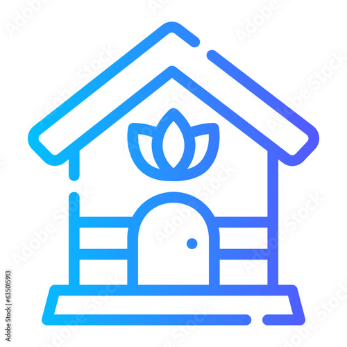 garden shed Line Gradient Icon