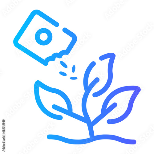 sprout Line Gradient Icon