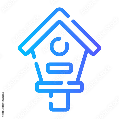 birdhouse Line Gradient Icon