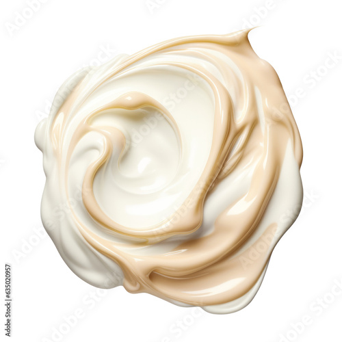 close up of a cream isolated on transparent background cutout