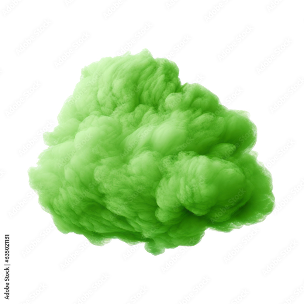 green cloud isolated on transparent background cutout green cloud isolated on transparent background cutout
