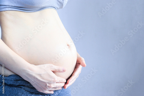 Motherhood pregnancy makes a woman beautiful and happy