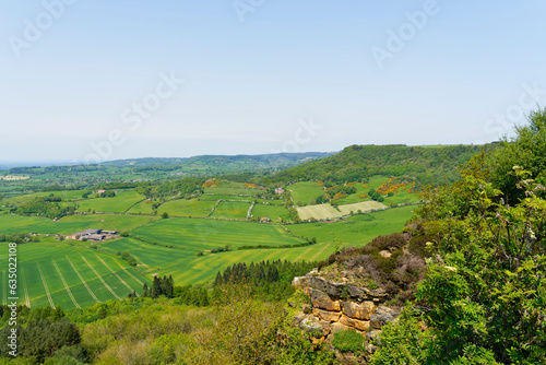 High on Sutton Bank overlooking the North Yorkshire countryside.