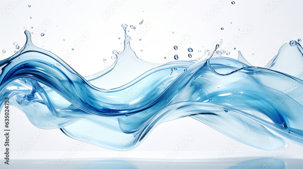 blue burst wave with splashes abstract background. Generative Ai. blue burst wave with splashes abstract background. Generative Ai.