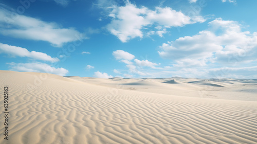 sand dunes in the desert at noon. Generative Ai. 