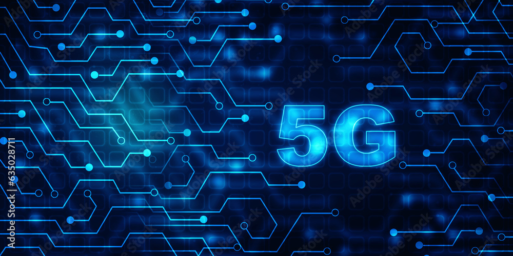 2d rendering 5G Network 5G Connection
 - obrazy, fototapety, plakaty 