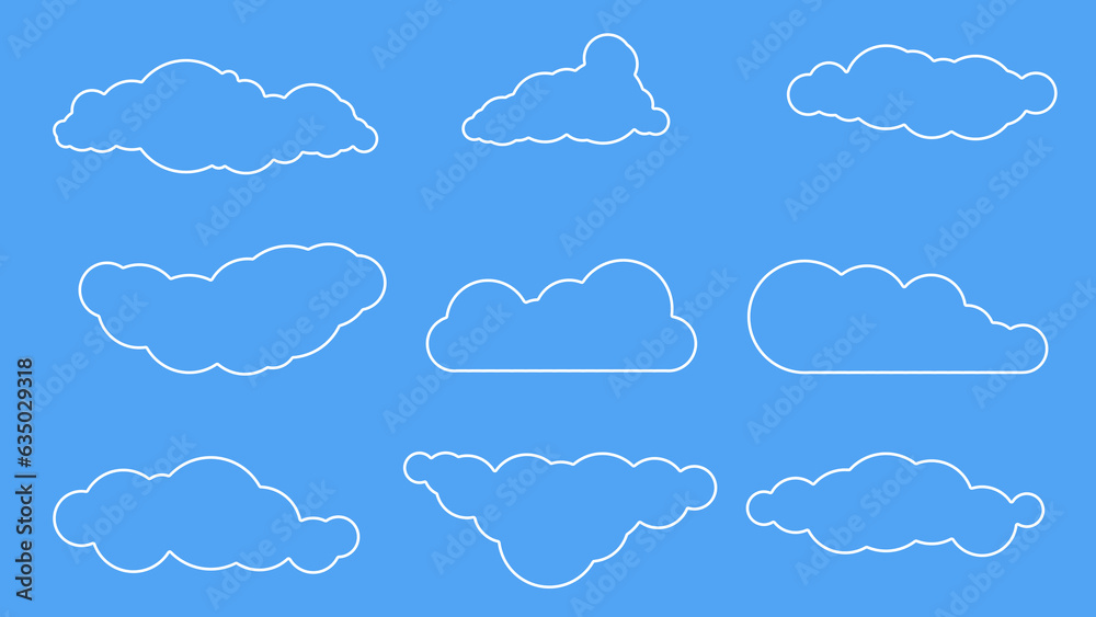 cloud shapes for design and icons cloud shapes for design and icons