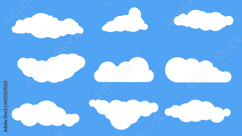 Fototapeta Naklejka Na Ścianę i Meble -  cloud shapes for design and icons