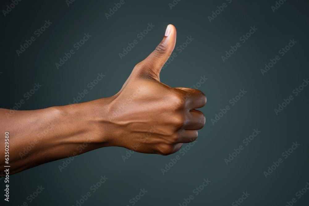 Concentrated hand gesturing gesture of a model - stock photography concepts