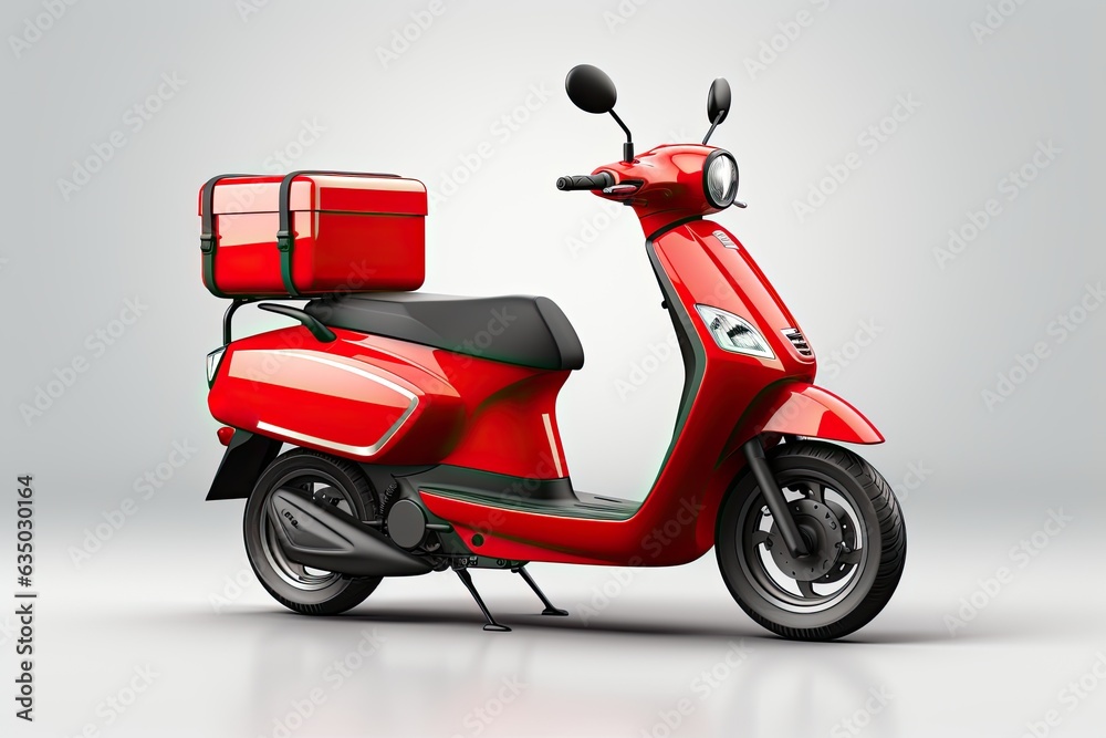 Delivery scooter isolated on white background