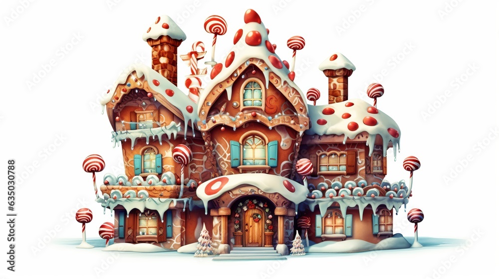candy gingerbread house Generative AI