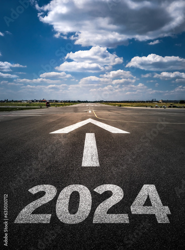 New Year 2024 - concept of planning and challenge, business strategy, opportunity ,hope and new life change