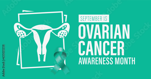 September is Ovarian Cancer Awareness Month. Vector Campaign banner.