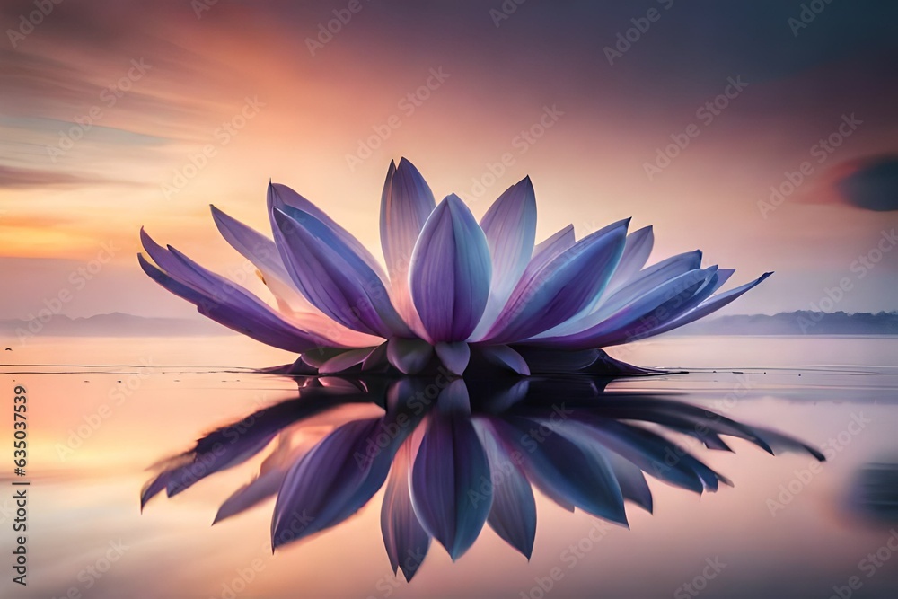 water lily flower generated ai