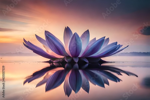 water lily flower generated ai