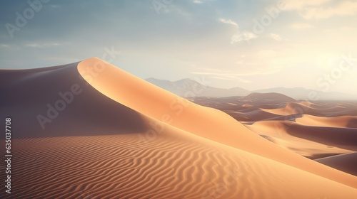 amazing rolling sand dunes, desert, ai generated