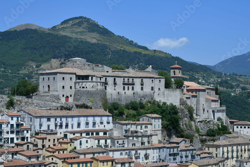Panoramic view of Muro Lucano, an old village in the mountains of Basilicata region, Italy. © Giambattista