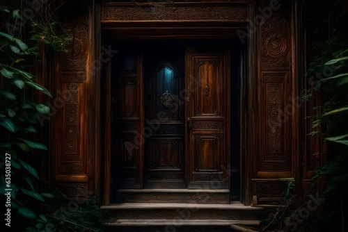 Wooden door, Generated using AI © HIFO ARTS