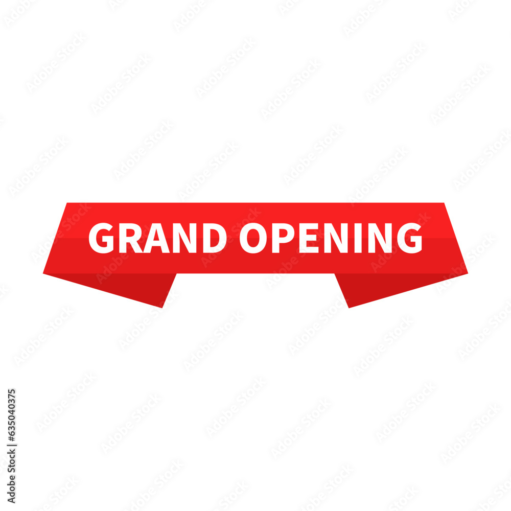 Grand Opening In Red Rectangle Ribbon Shape For Business Announcement Advertising
Grand Opening In Red Rectangle Ribbon Shape For Business Announcement Advertising