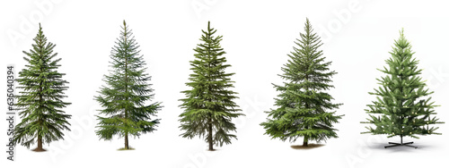 Christmas tree cutout transparent backgrounds . Generative AI