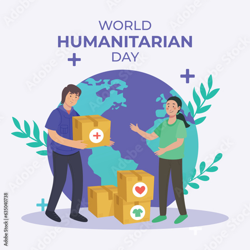 19th August World humanitarian day vector templates, world humanitarian day Social media post designs